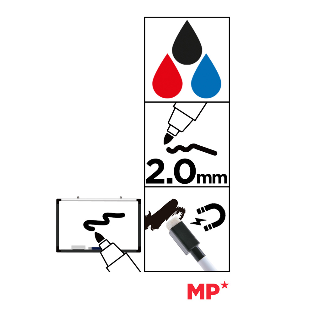 Dachiy Lot De 12 Feutres Tableau Blanc, Marqueurs Largeur De Ligne